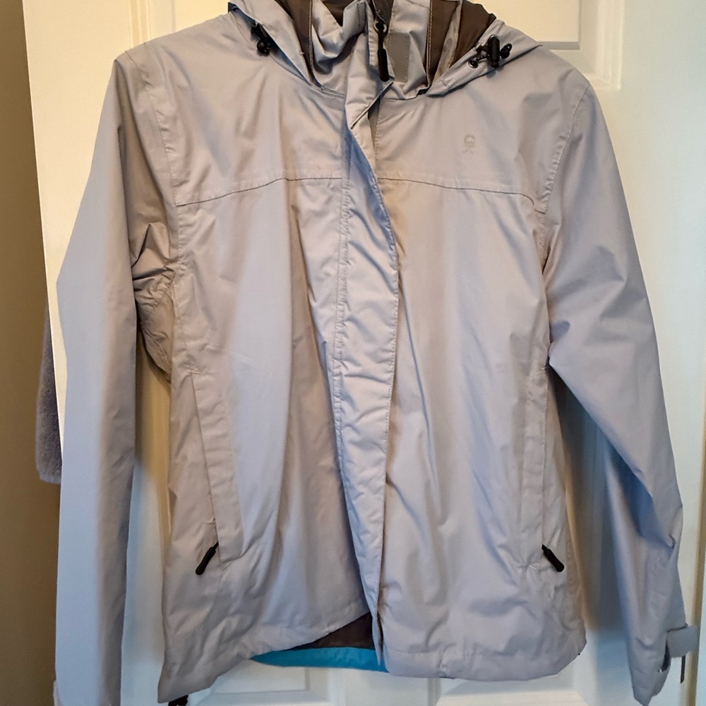 Women's Gray Rain Shell Jacket Hiking Gear